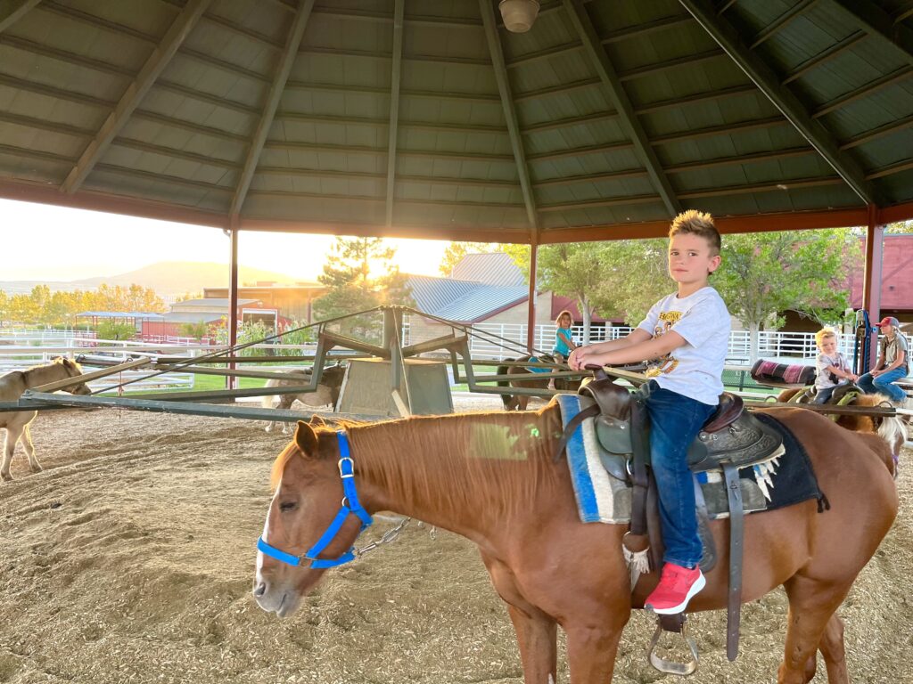 Things to do in Lehi, Utah include pony and tractor rides at Thanksgiving Point Farm Country