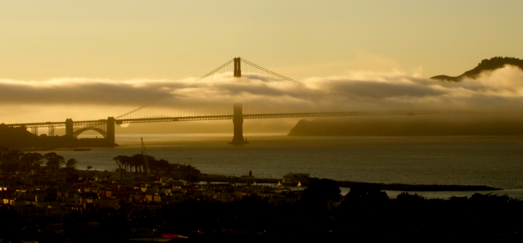Golden Gate Bridge View from Ghirardelli Square