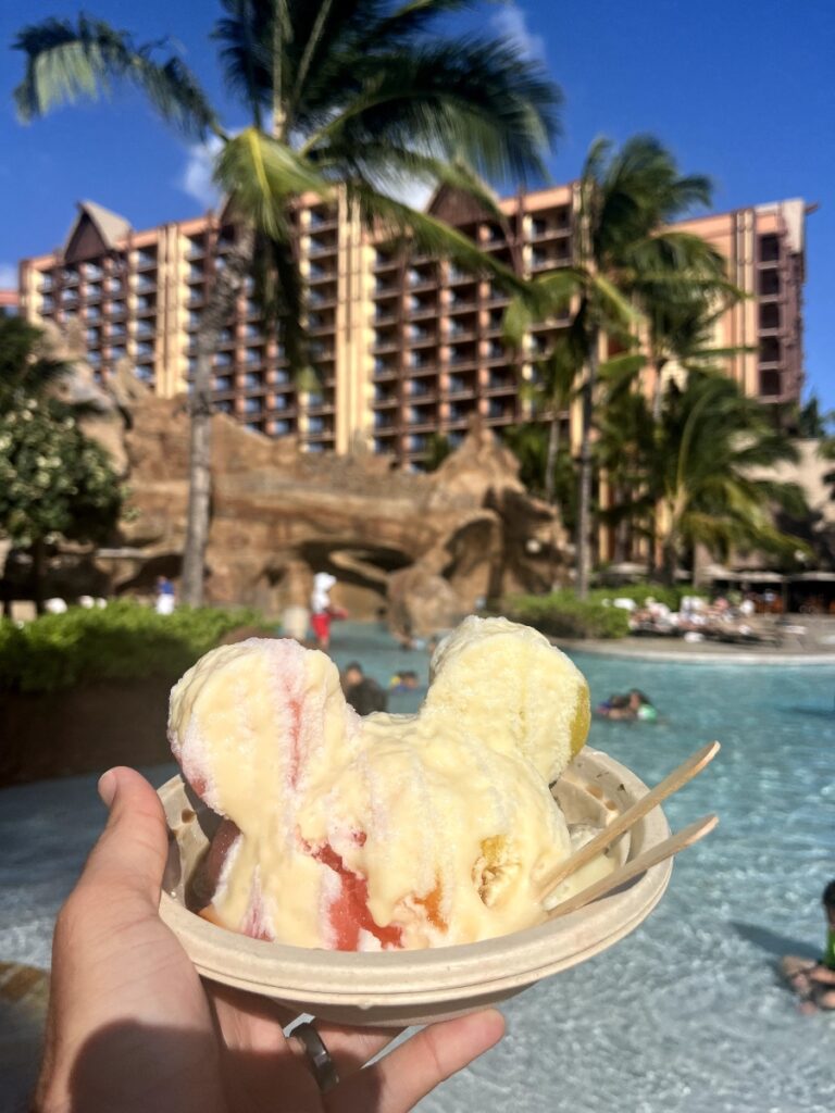 Mickey Mouse shave ice at Disney Aulani