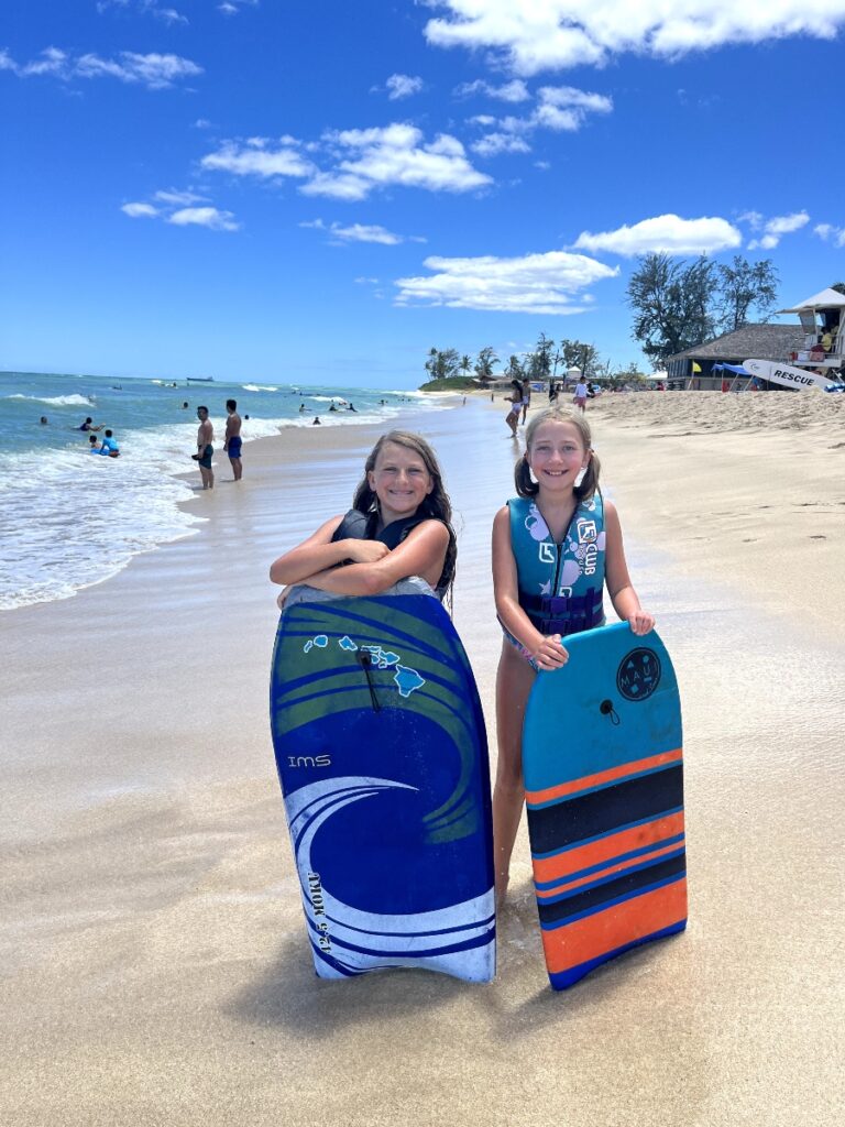 boogie boarding at White Plains
